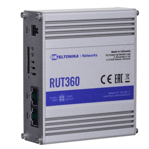 TELTONIKA Przemysłowy router RUT360 4G LTE CAT 6