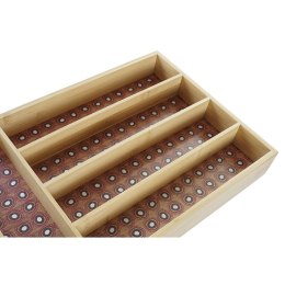 Organizer na Sztućce DKD Home Decor Bambus Kolonialny Afrykańczyk 25,5 x 35,5 x 5 cm (2 Sztuk)