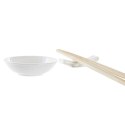 Zestaw do Sushi DKD Home Decor Bambus Kamionka Biały Naturalny Orientalny 27,3 x 20,3 x 2,5 cm (12 Sztuk)