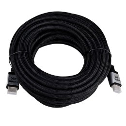 Kabel Akyga AK-HD-PRO AK-HD-100P (HDMI M - HDMI M; 10m; kolor czarny, kolor srebrny)