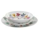 Zestaw Obiadowy DKD Home Decor Biały Wielokolorowy Porcelana Tropikalny 18 Części