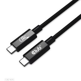 Kabel Club3D CAC-1575 USB4 GEN2X2 TYPE-C BI-DIRECTIONAL CABLE 4K60HZ,DATA 20GBPS, PD 240W(48V/5A) EPR M/M 2M/6.56FT