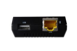 Wielofunkcyjny serwer wydruku/Print server 1xUSB 2.0 Hub sieciowy, NAS, 1x RJ45, LAN 10/100Mbps